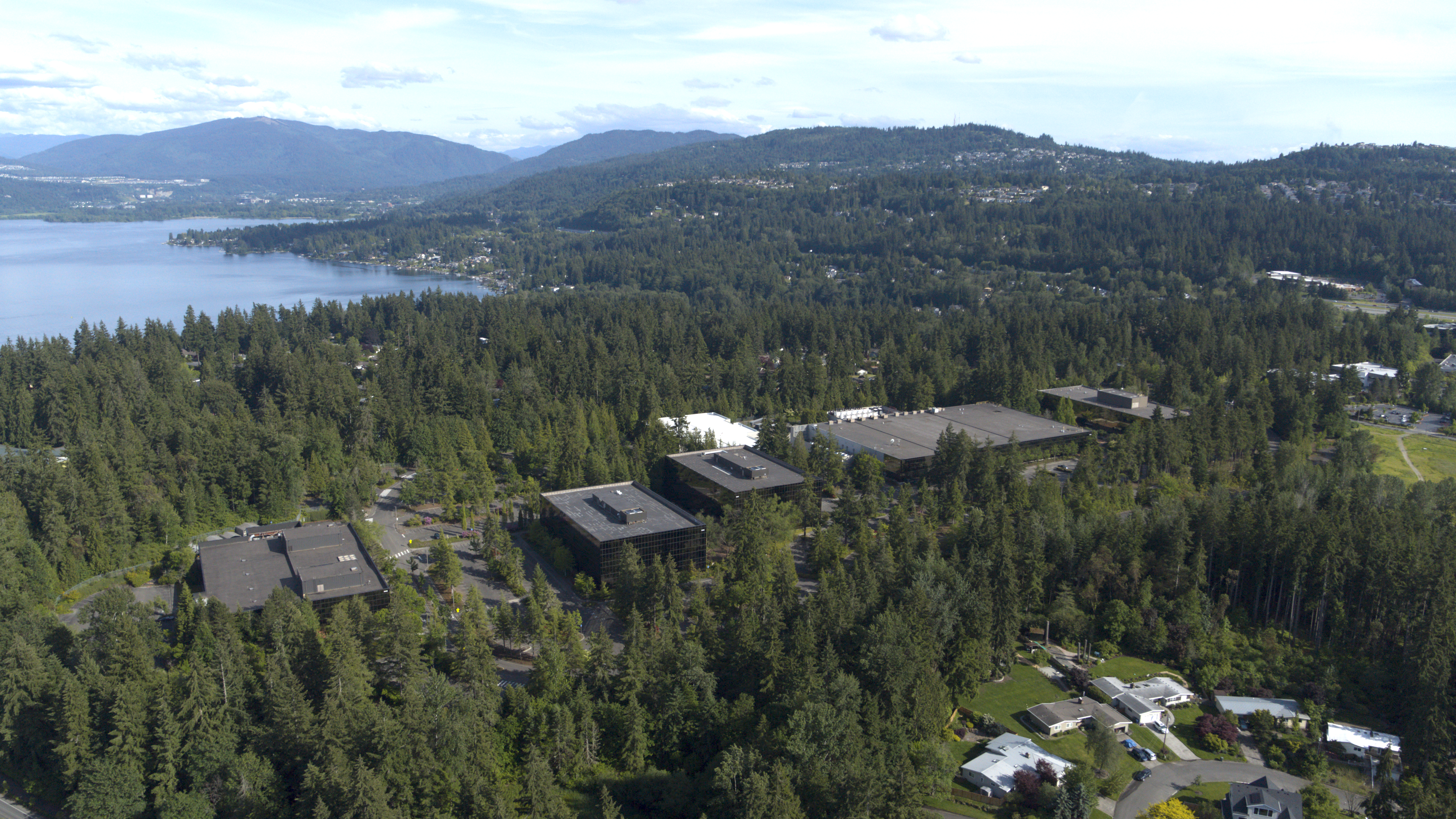 Aerial view of Woodlands Bellevue Campus in Bellevue, Washington