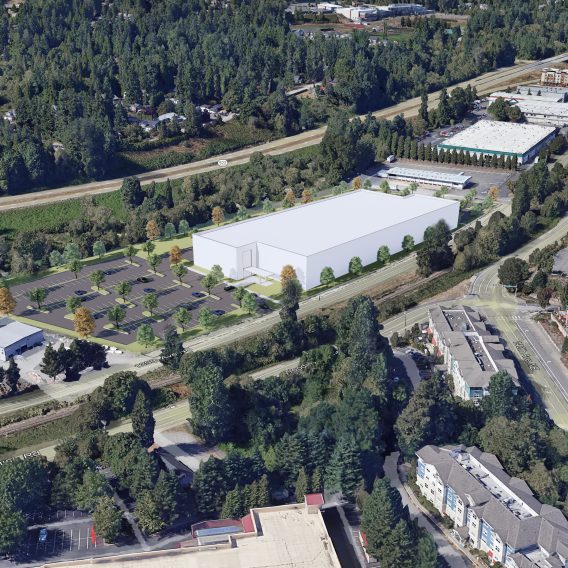 Aerial view of 522 Innovation Center in Woodinville, Washington