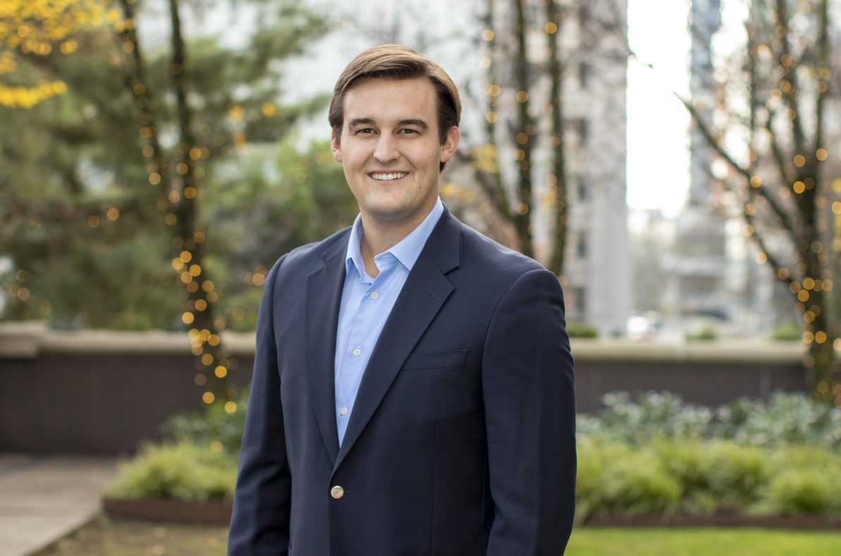 Headshot of Rawley Holmberg of Broderick Group in Bellevue, WA