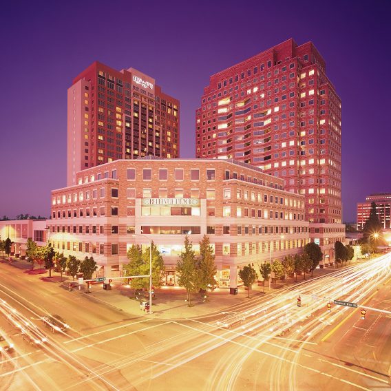 Exterior view of Bellevue Place in Bellevue, Washington