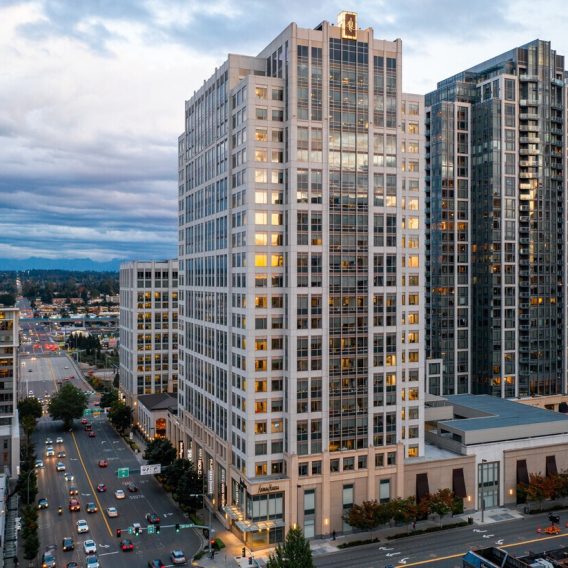 Exterior view of The Bravern Two in Bellevue, Washington