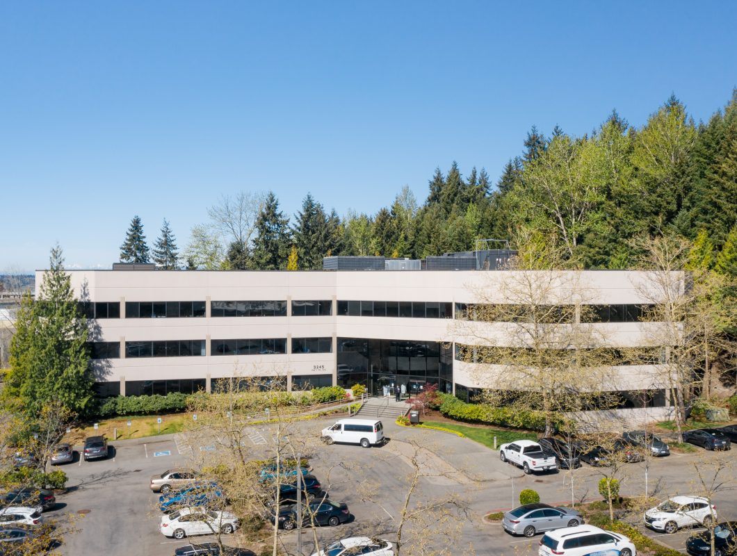 Exterior view of Cascade Yard, Building Three in Bellevue, Washington