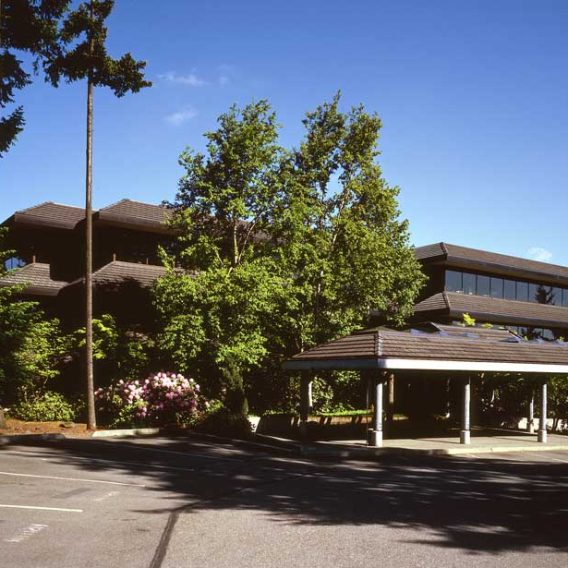 Exterior view of 14ACRES Building Four in Bellevue, Washington