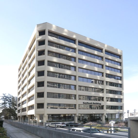 Exterior view of Key Bank Building in Bellevue, Washington