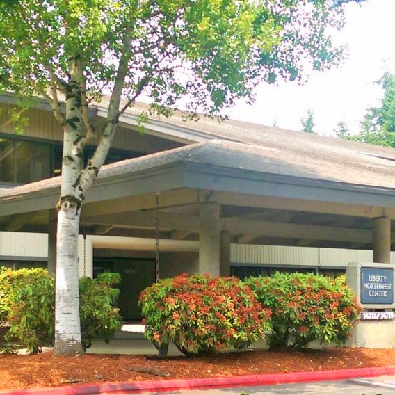 Exterior view of Liberty Northwest Center in Bellevue, Washington