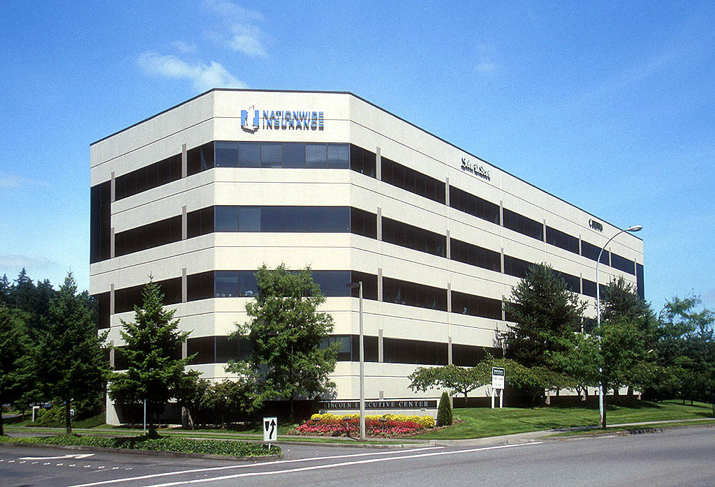 Exterior view of Cascade Yard, Building One in Bellevue, Washington