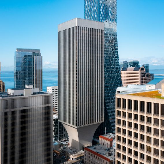 Exterior view of Rainier Tower in Seattle, Washington
