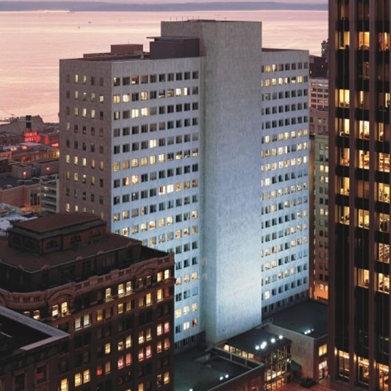 Exterior view of Puget Sound Plaza in Seattle, Washington