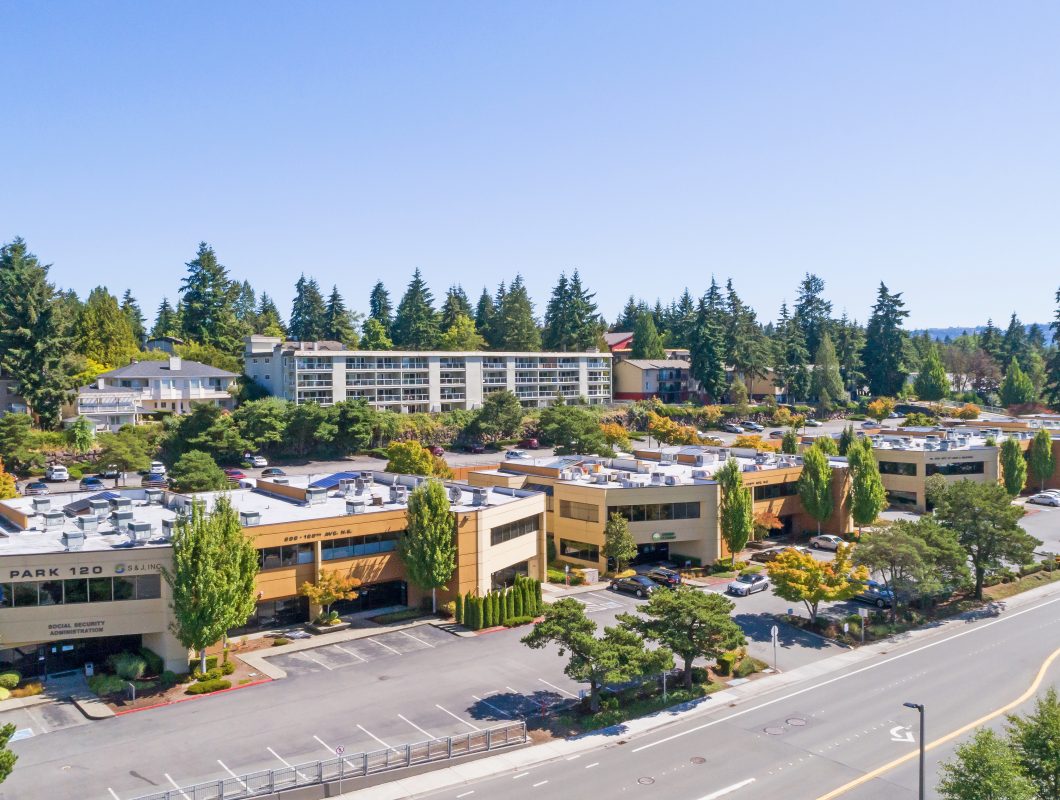 Exterior view of Park 120 in Bellevue, Washington