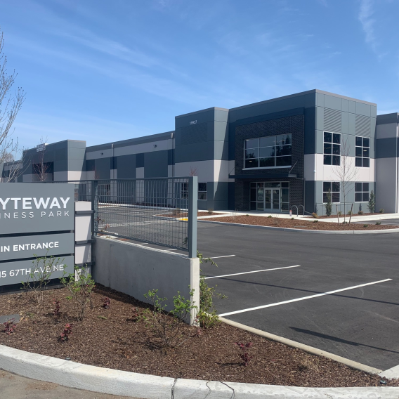 Exterior view of Gayteway Business Park in Arlington, Washington