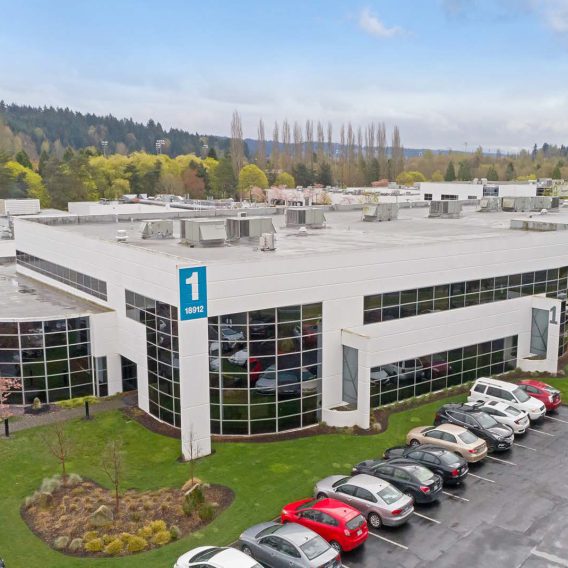 Exterior view of Alloy Innovation Center at North Creek in Bothell, Washington