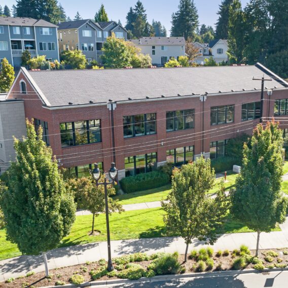 Aerial view of Hillcrest Building in Bothell, Washington