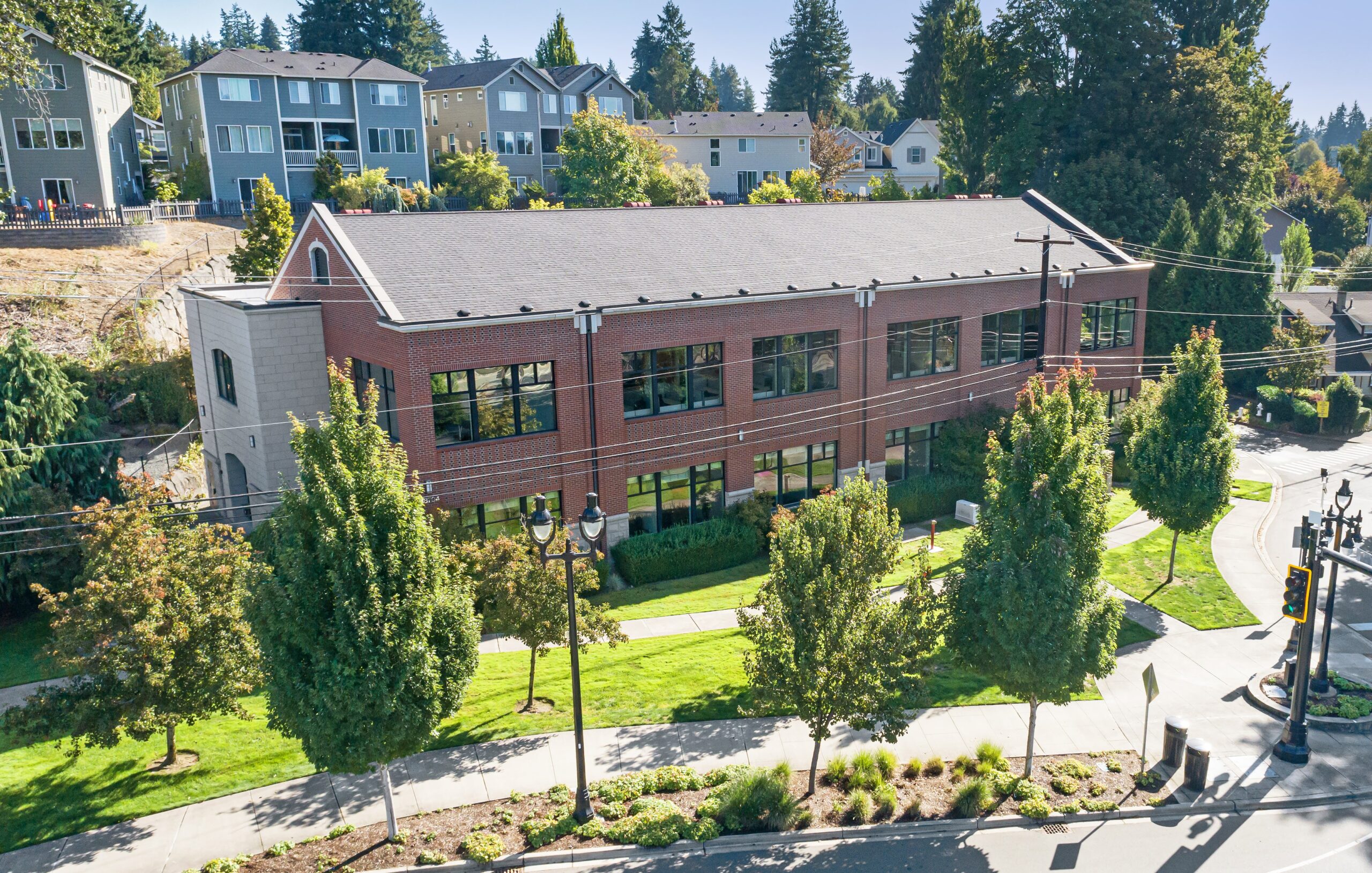 Aerial view of Hillcrest Building in Bothell, Washington