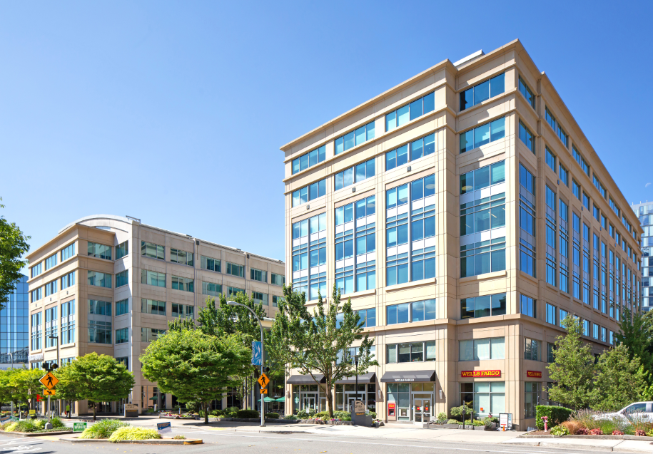 Exterior view of Civica Office Commons - North Tower in Bellevue, Washington