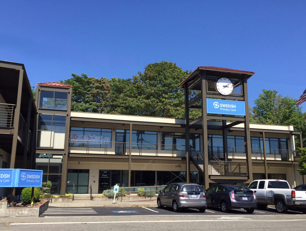 Exterior view of Union Bay Plaza in Seattle, Washington