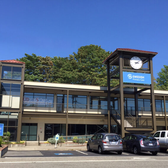 Exterior view of Union Bay Plaza in Seattle, Washington