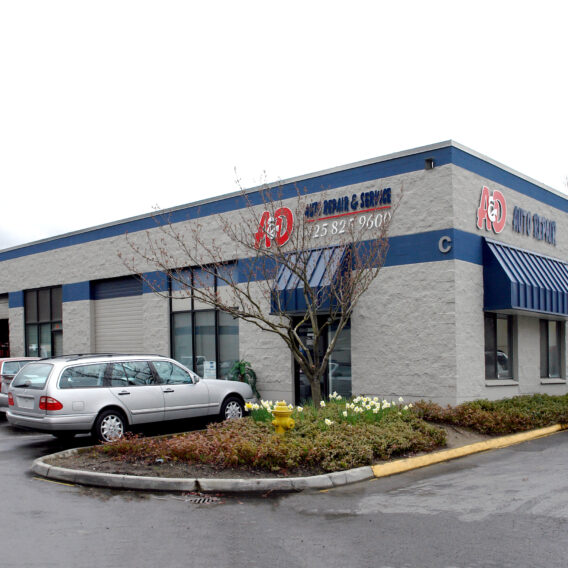 Exterior view of Totem Place, Building A in Kirkland, Washington