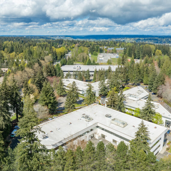 Aerial view of Redmond Woods in Redmond, Washington