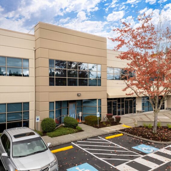 Exterior view of Kirkland 405 Corporate Center, Bldg. D in Kirkland, Washington